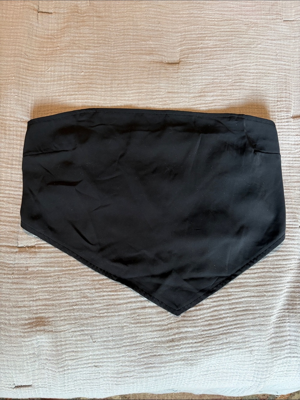 Abercrombie & Fitch Black Crop Tube Bandana Top